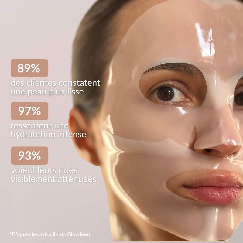 Maschera viso in vetro con collagene e complesso GlowBiome™