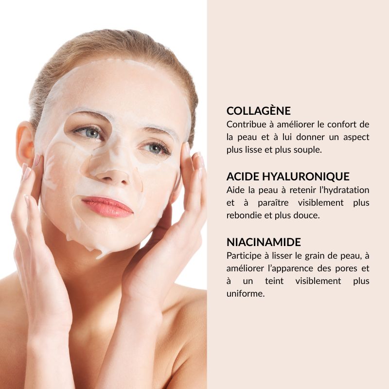 Masque enrichi en Collagène et en Acide Hyaluronique