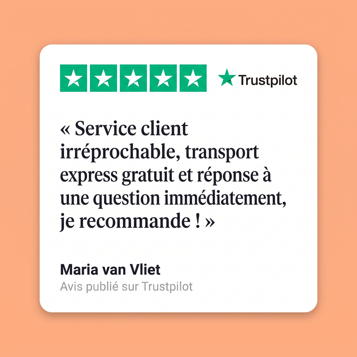 Avis client Trustpilot sur Glowmoon